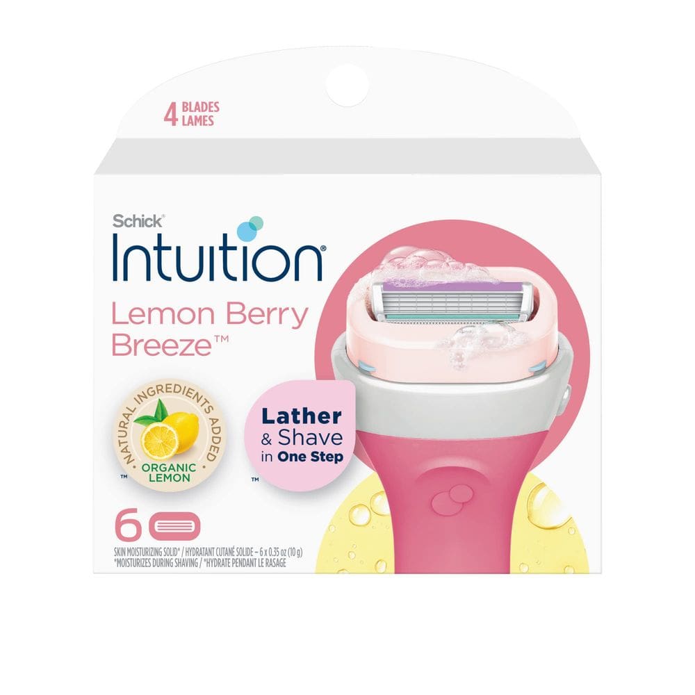 Recarga de barbear Schick Intuition Lemon Berry Breeze, 6 unidades