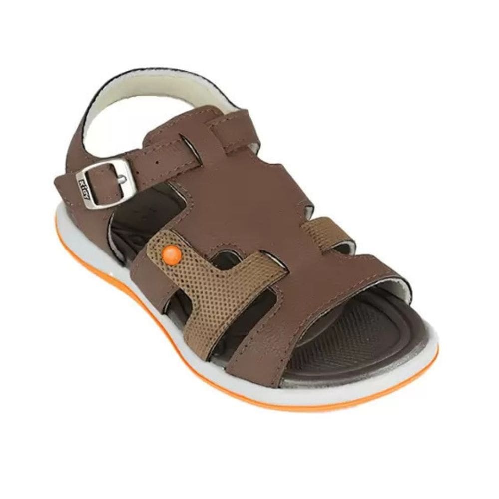 Sandália Kidy Equilíbrio Infantil Fivela Marrom
