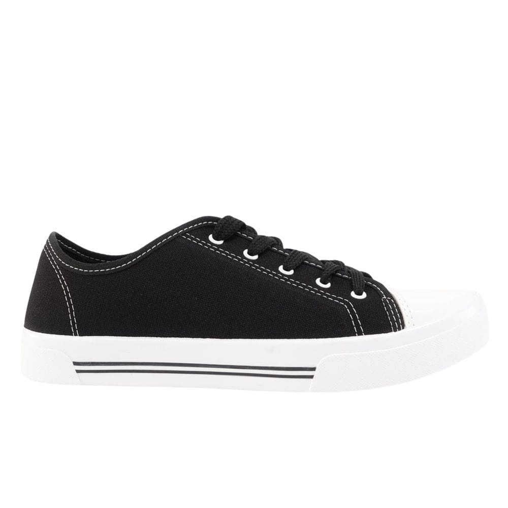 Tênis Moleca Casual Lona Feminino Preto Branco