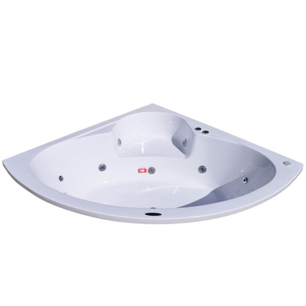 Banheira Hidromassagem Astra Copacabana Luxo 143cmx189cmx43cm - 04 Jatos Acrílico P4 Sem Aquecedor 220V
