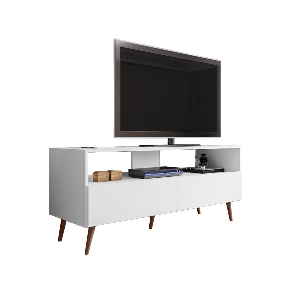 Rack para Sala Bancada de TV 55 Pol 136cm Pés Retrô Billy M12 - D`Rossi