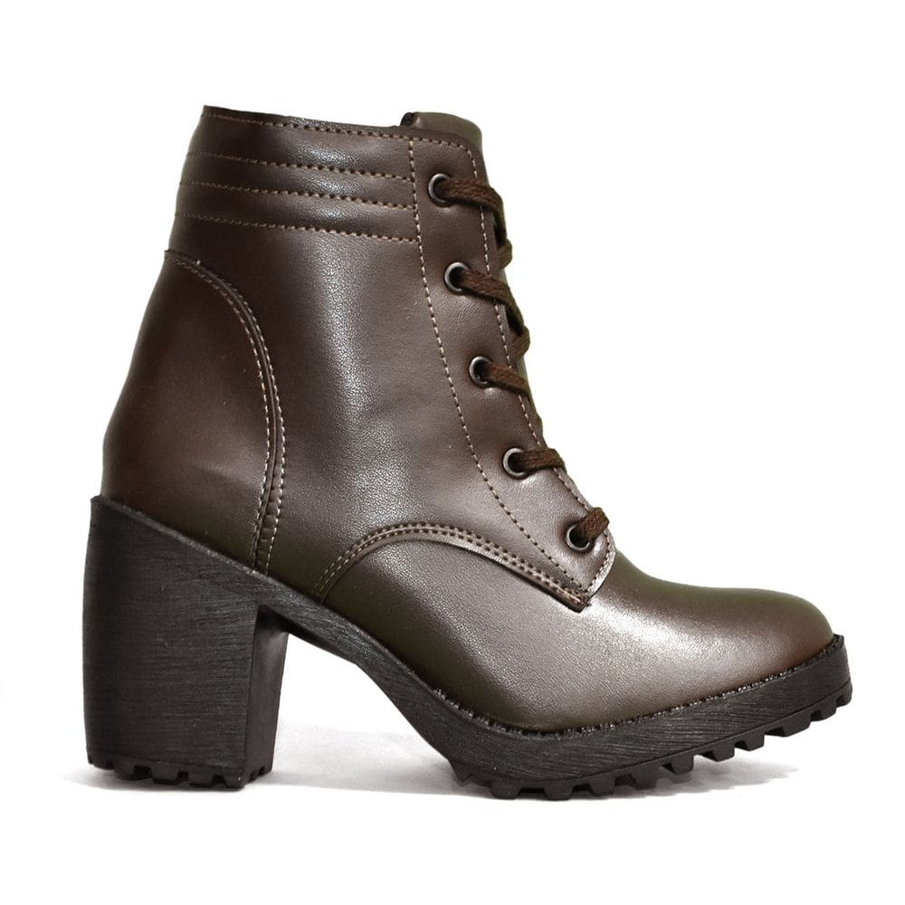 Coturno Godiva Salto Bloco Médio Feminino Marrom