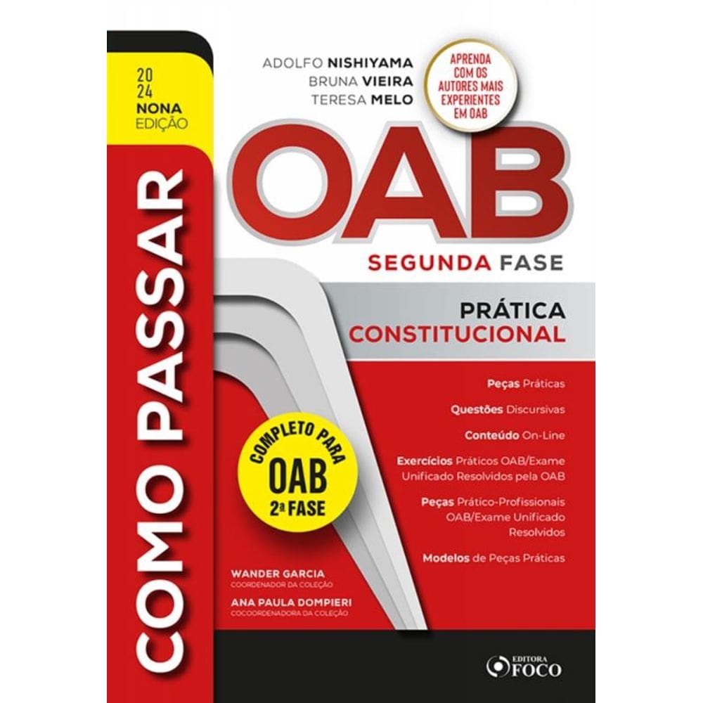 Como Passar Na Oab 2ª Fase - Prática Constitucional - 9ª Ed - 2024