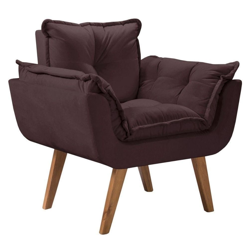 Poltrona Opalla Pé Palito Suede D Salla1 Lugar