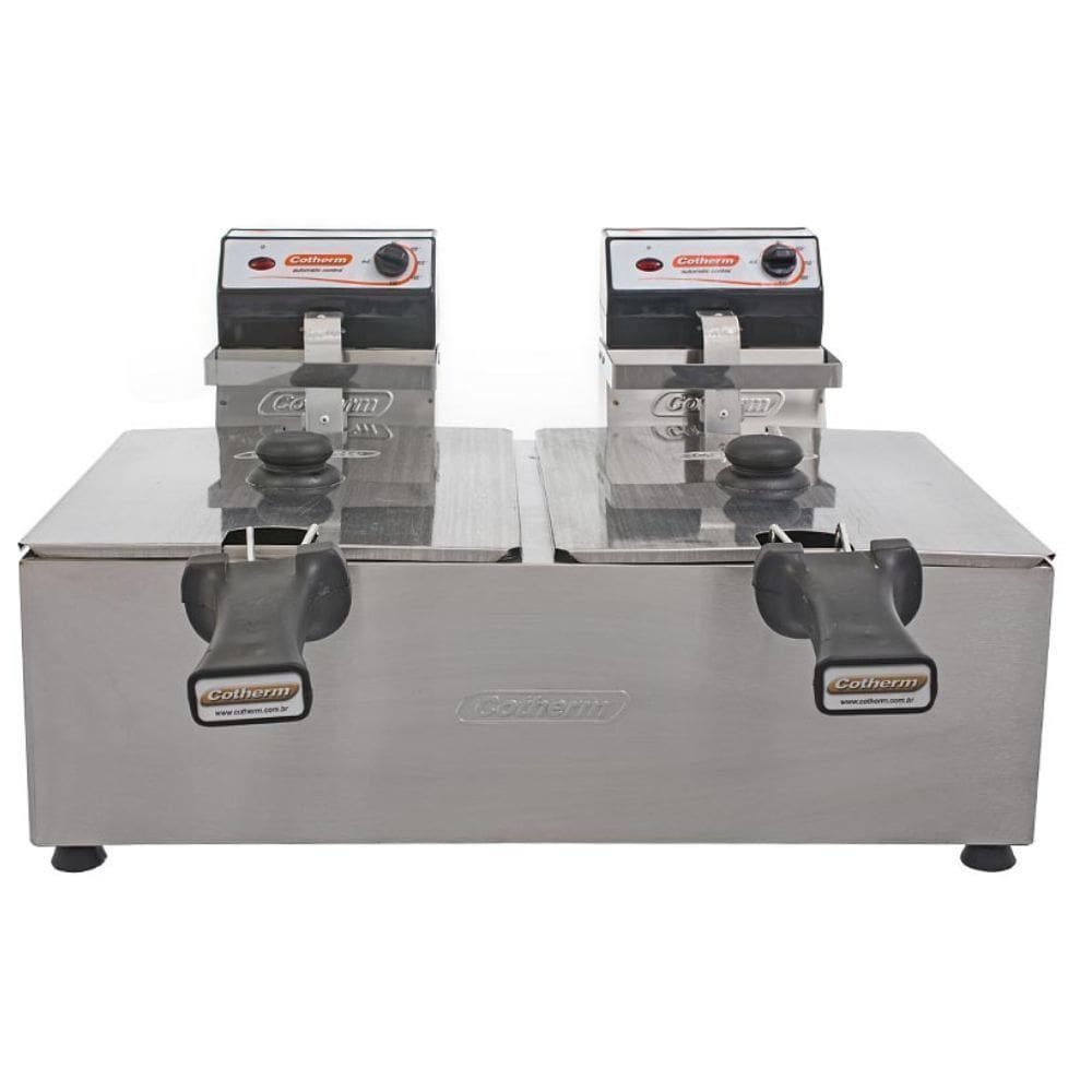 Fritadeira Elétrica 2 Cubas 2452 Inox Cotherm 220V