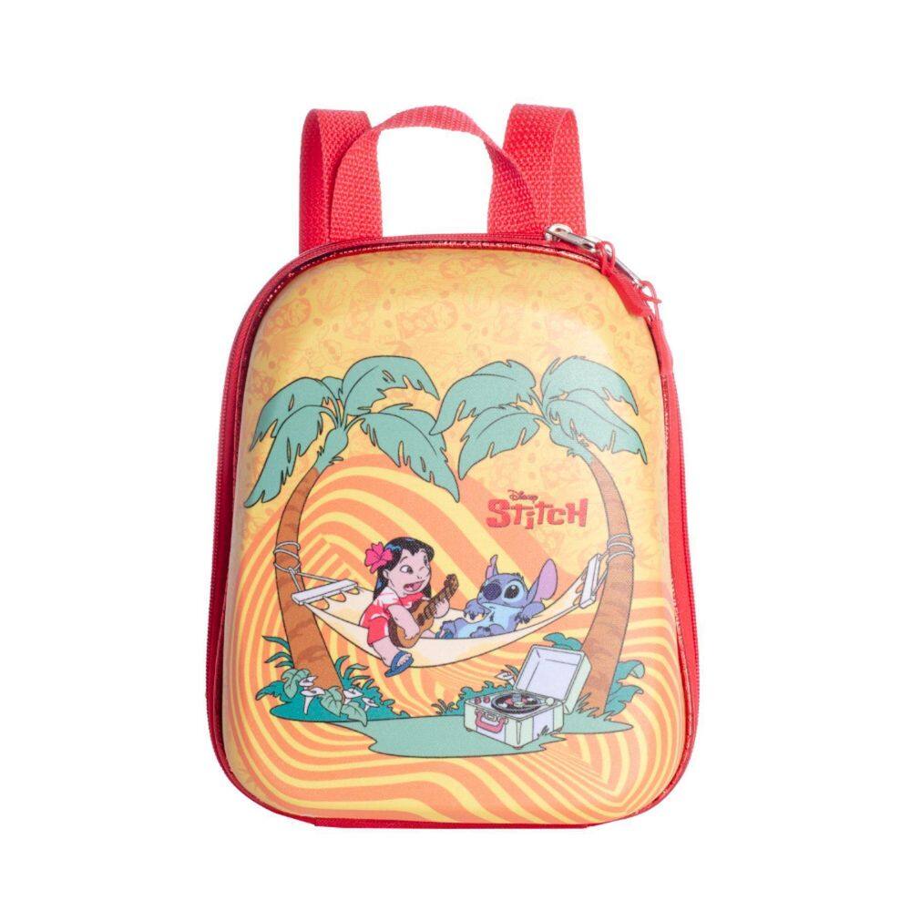 Lancheira Costas Stitch Tropical 3D Infantil Impermeável