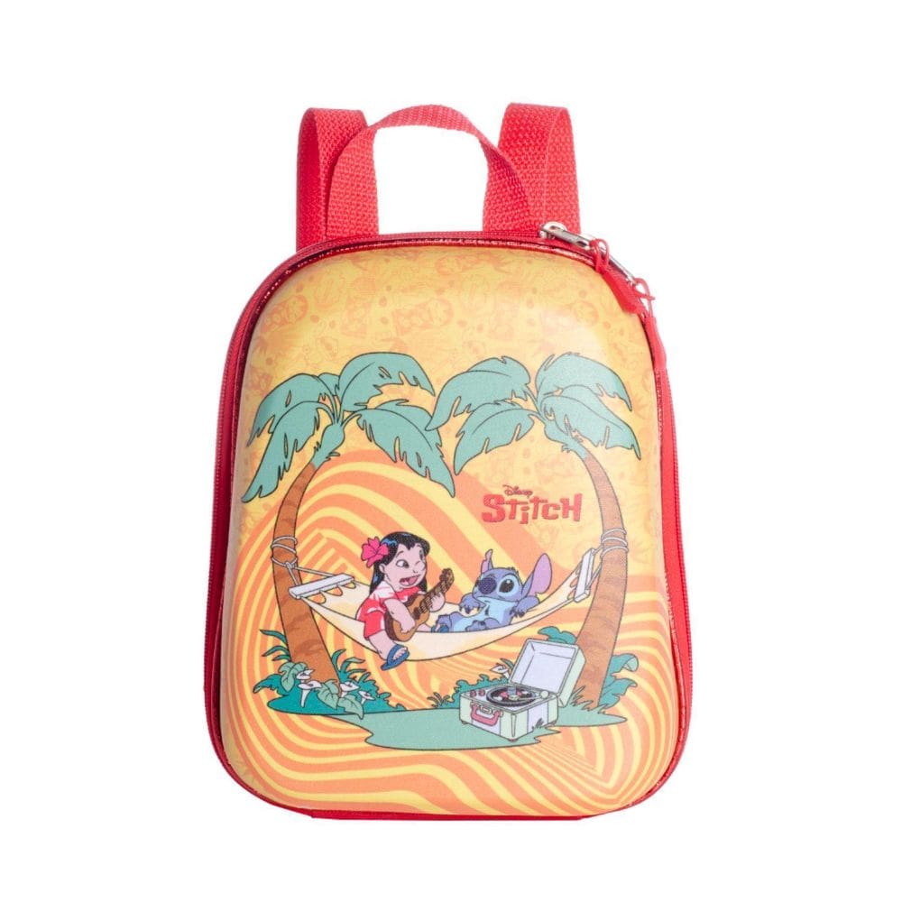 Lancheira Costas Stitch Tropical 3D Infantil Impermeável