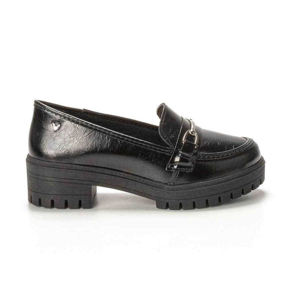 Mocassim Mississipi Tratorado Corrente Feminino Preto