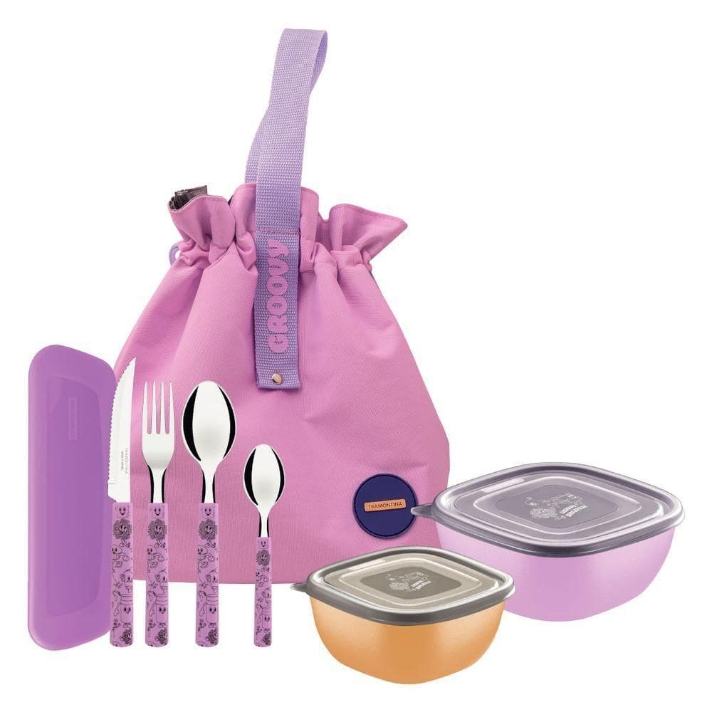 Kit Marmita Com Bolsa Térmica Tramontina Groovy Breakfast 8 Peças