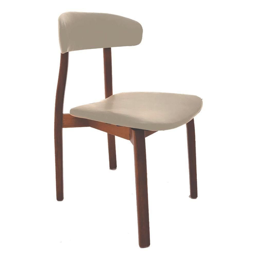 Cadeira Tramontina çairé Ritmo Em Madeira Tauari Com Estofado Bege