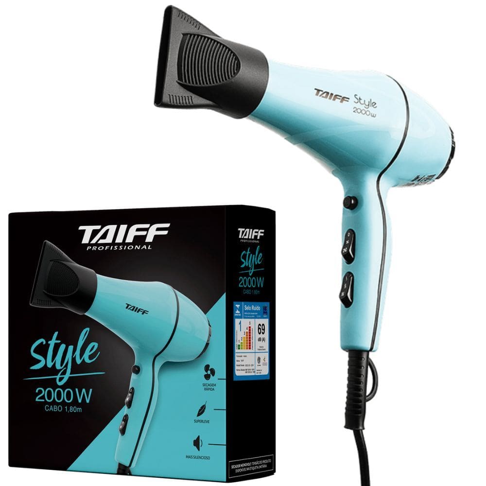 Secador De Cabelo Profissional 2000W Motor AC Style Taiff