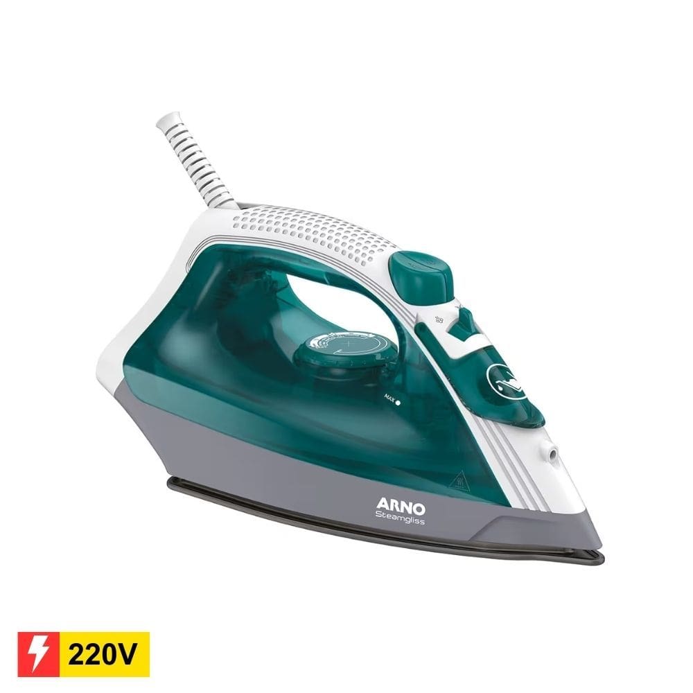 REEMBALADO: Ferro de Passar a Vapor Arno Steamgliss FSGP - Verde/Branco 220V