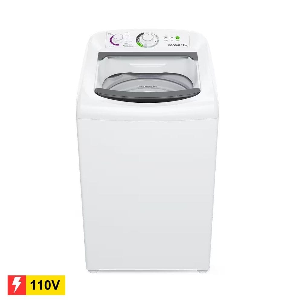 REEMBALADO: Lavadora de Roupas Consul 12kg CWH12BB – Branca 110V