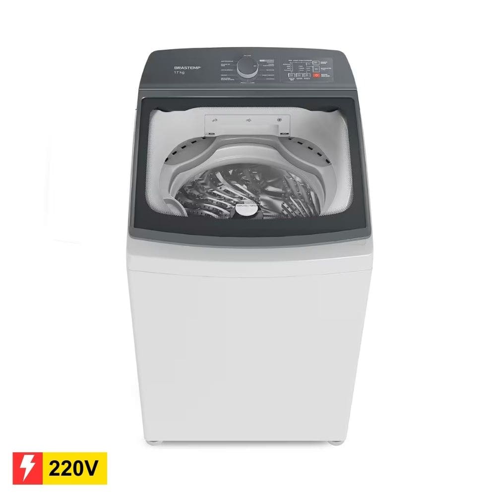 REEMBALADO: Lavadora de Roupas Brastemp 17kg BWK17AB – Branca 220V