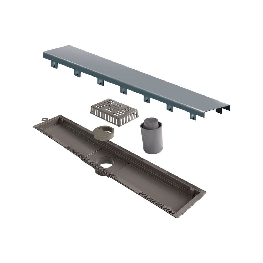Ralo Linear Elleve Versatile 8924 50cm Saída Central com Tampa Inox