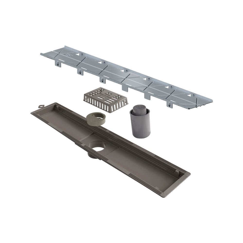 Ralo Linear Elleve Versatile 8923 50cm Saída Central com Tampa Oculta