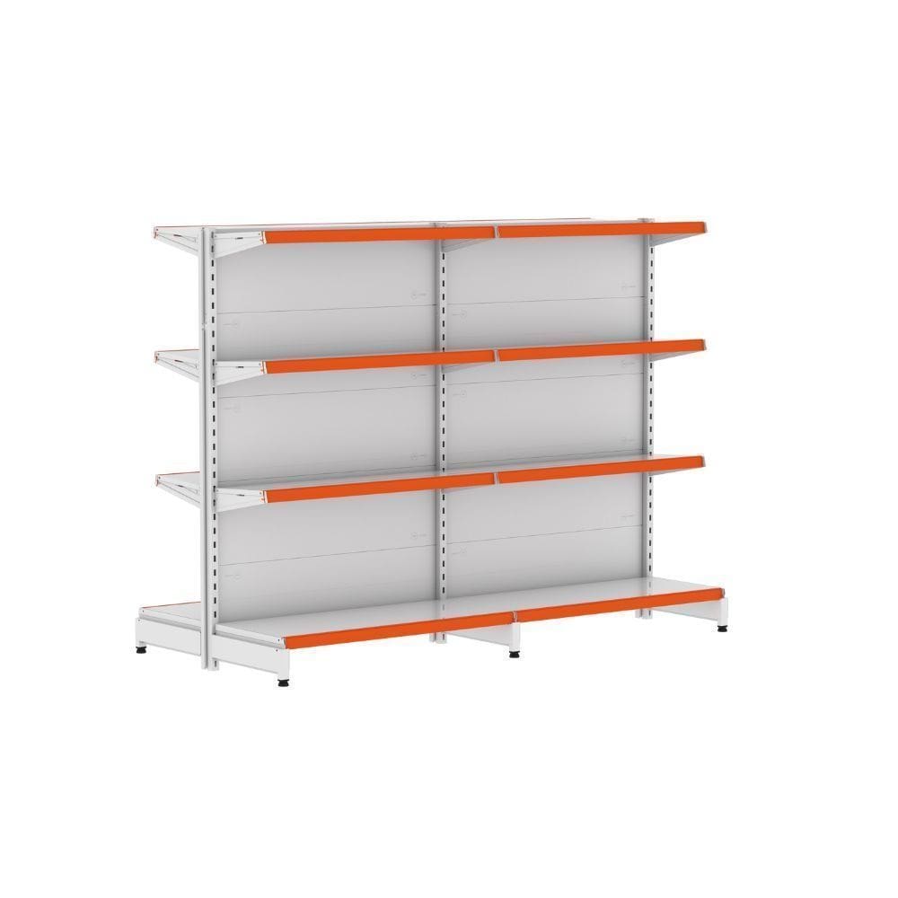 Kit 2 Módulos de Gôndolas Centro 1,37 FIT40 Branco Amapá