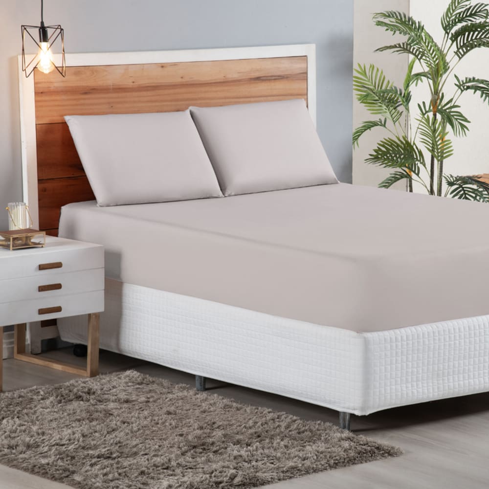Lençol com Elástico mias Fronha Jogo de Cama King.