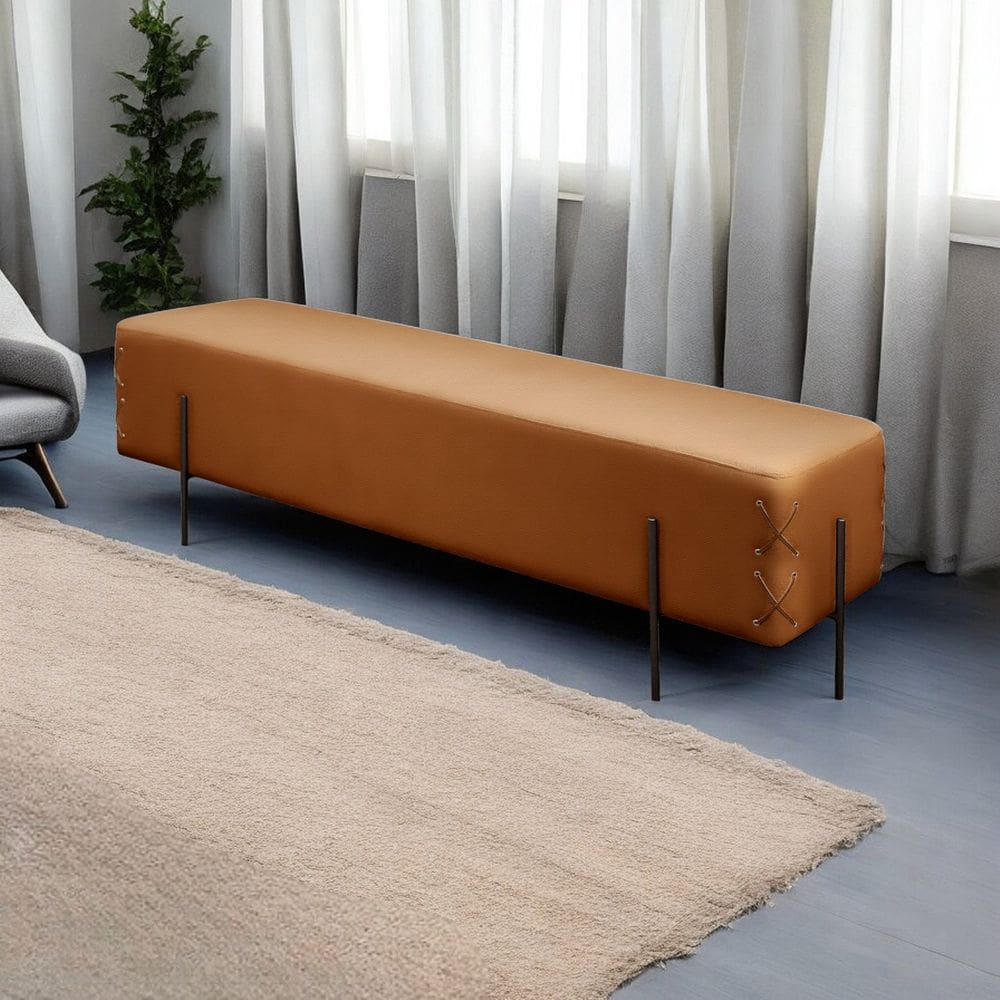 Recamier Banco Luxo Eros Sala de Estar Caramelo