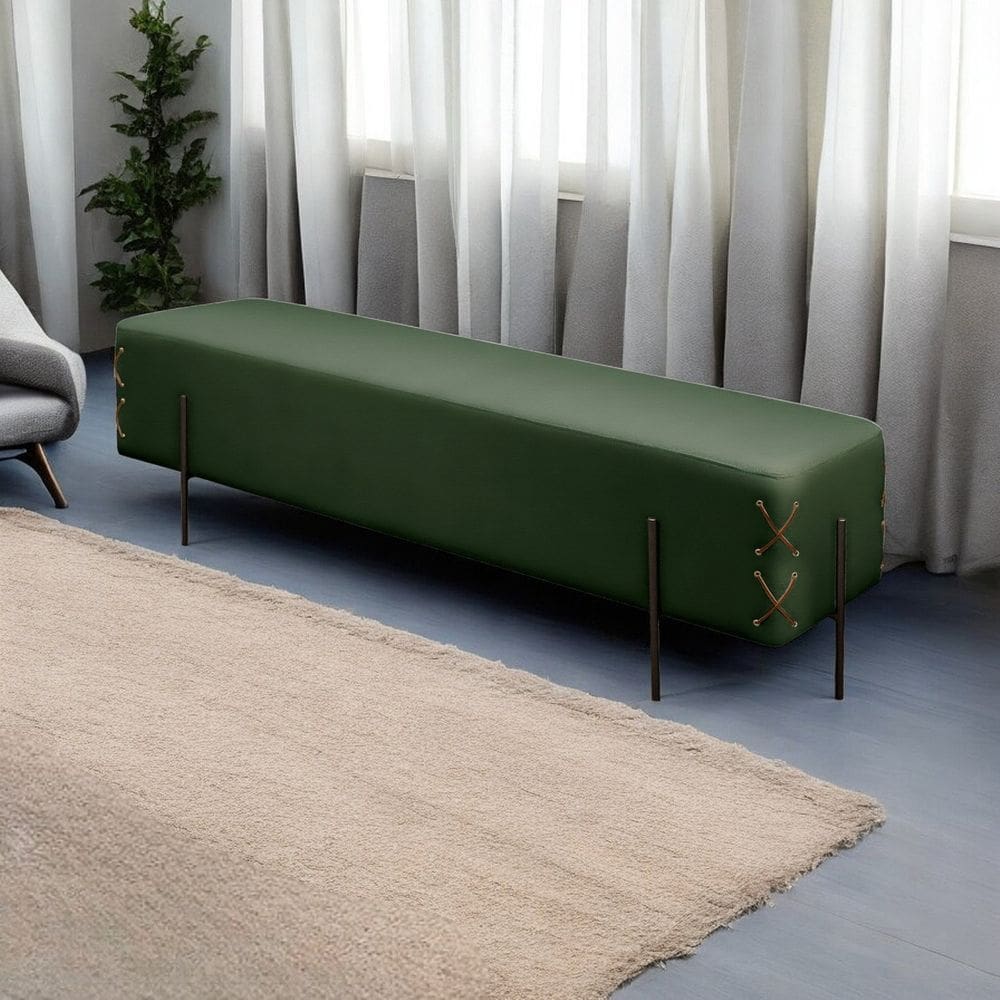 Recamier Banco Luxo Eros Sala de Estar Verde