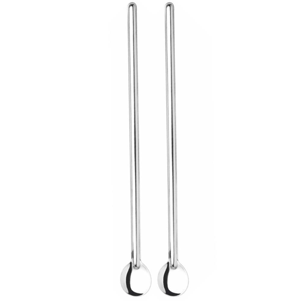 2 Colheres Bailarina Inox para Drinks Gin Coquetel Suco Longa Barman 30cm Mexer Simonaggio