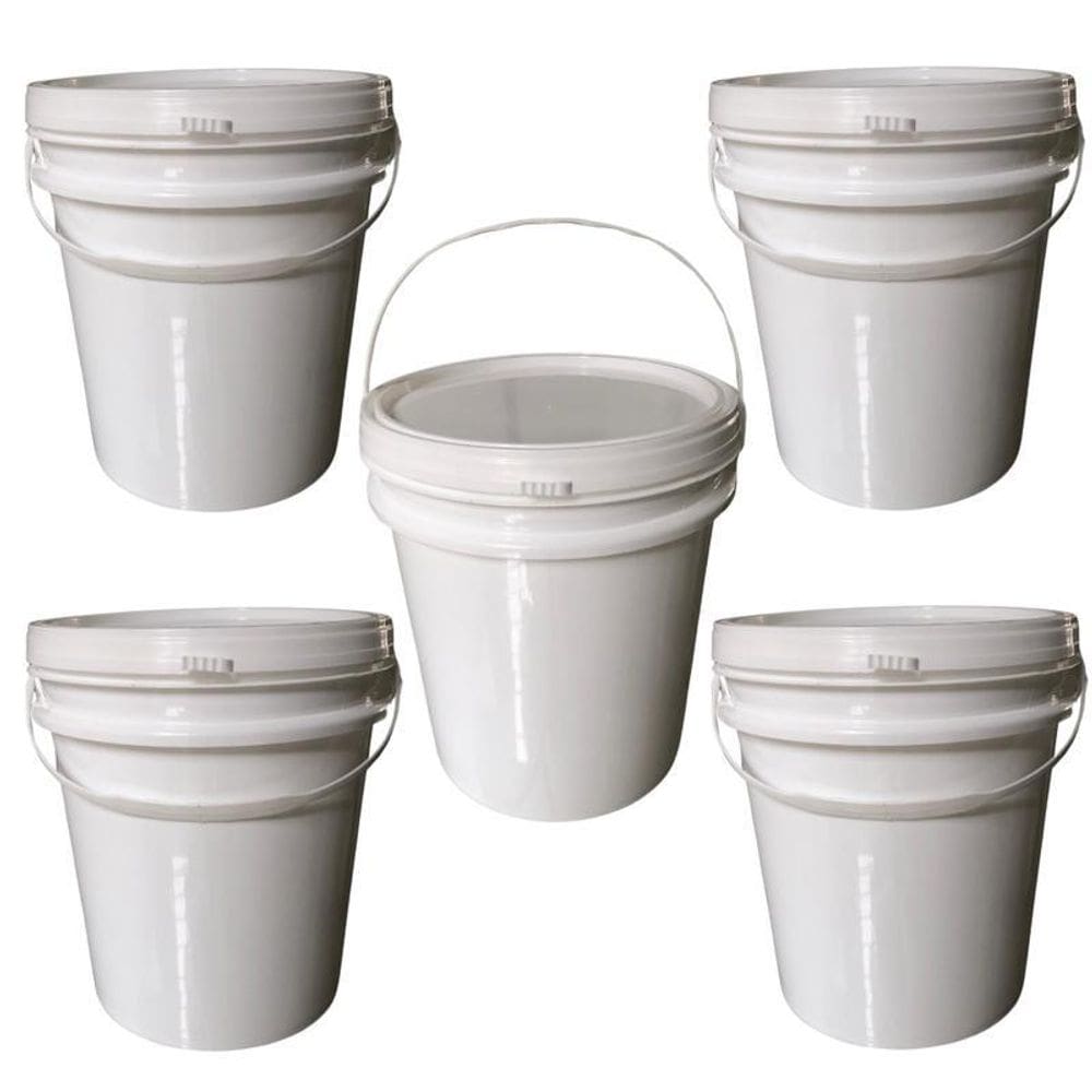 Balde 5L Com Alça Para Armazenar Alcool Em Gel 5 Pçs