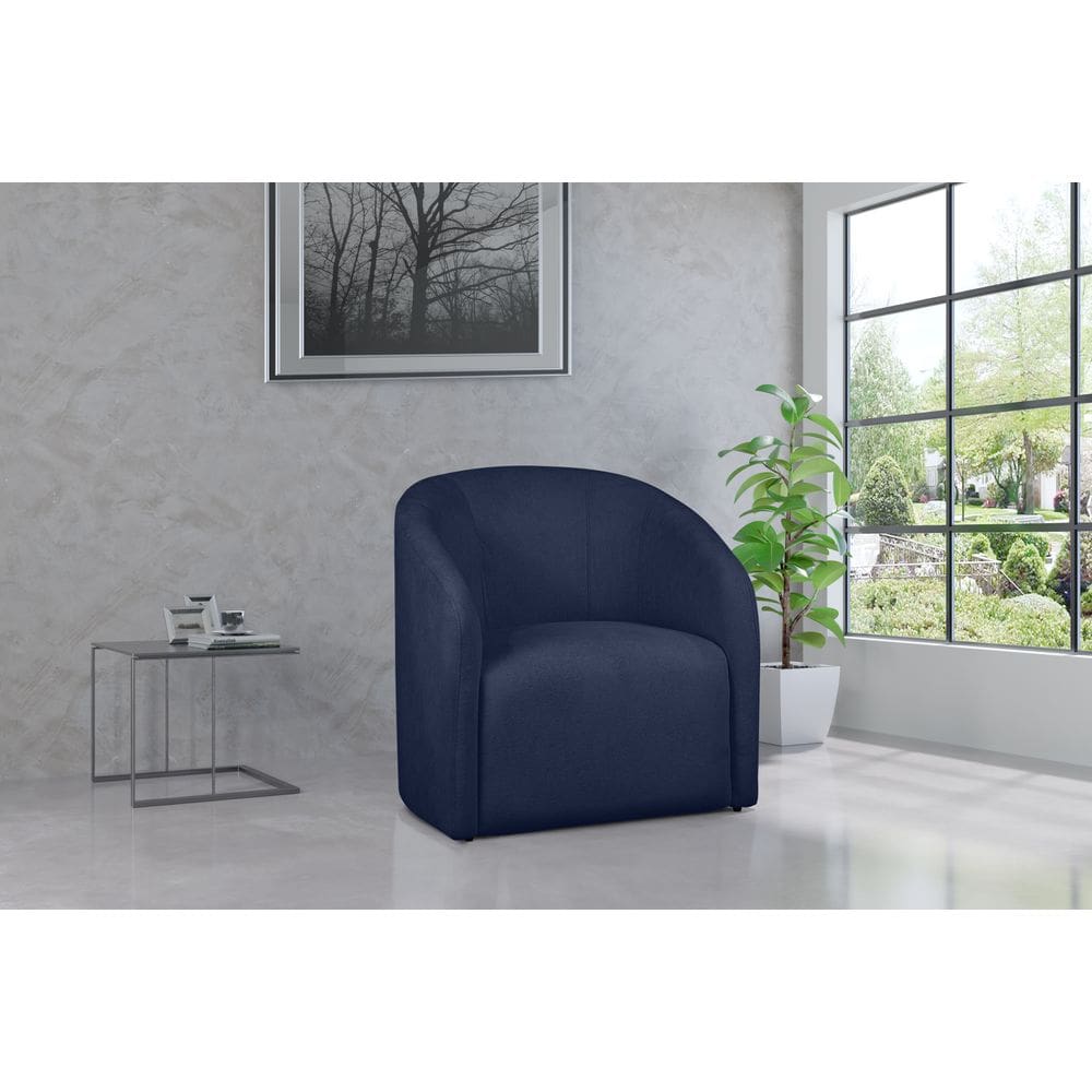 Kit 2 Poltronas Decorativa Julia Boucle Azul Marino - LM DECOR