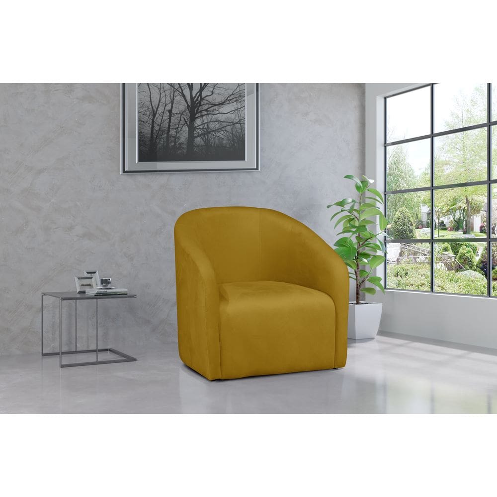 Kit 2 Poltronas Decorativa Julia Veludo Mostarda - LM DECOR