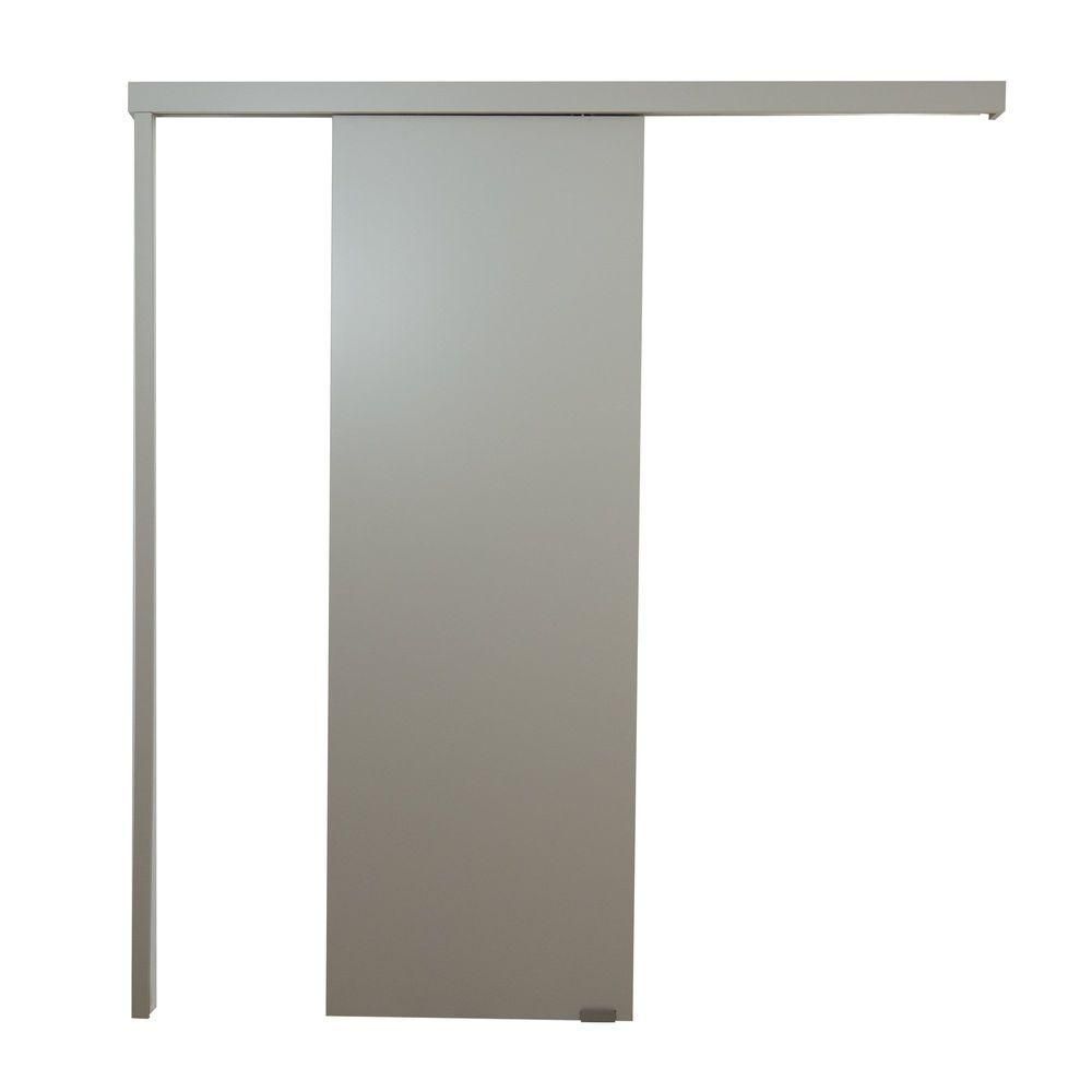 Porta De Correr Laqueada Cinza 210x70