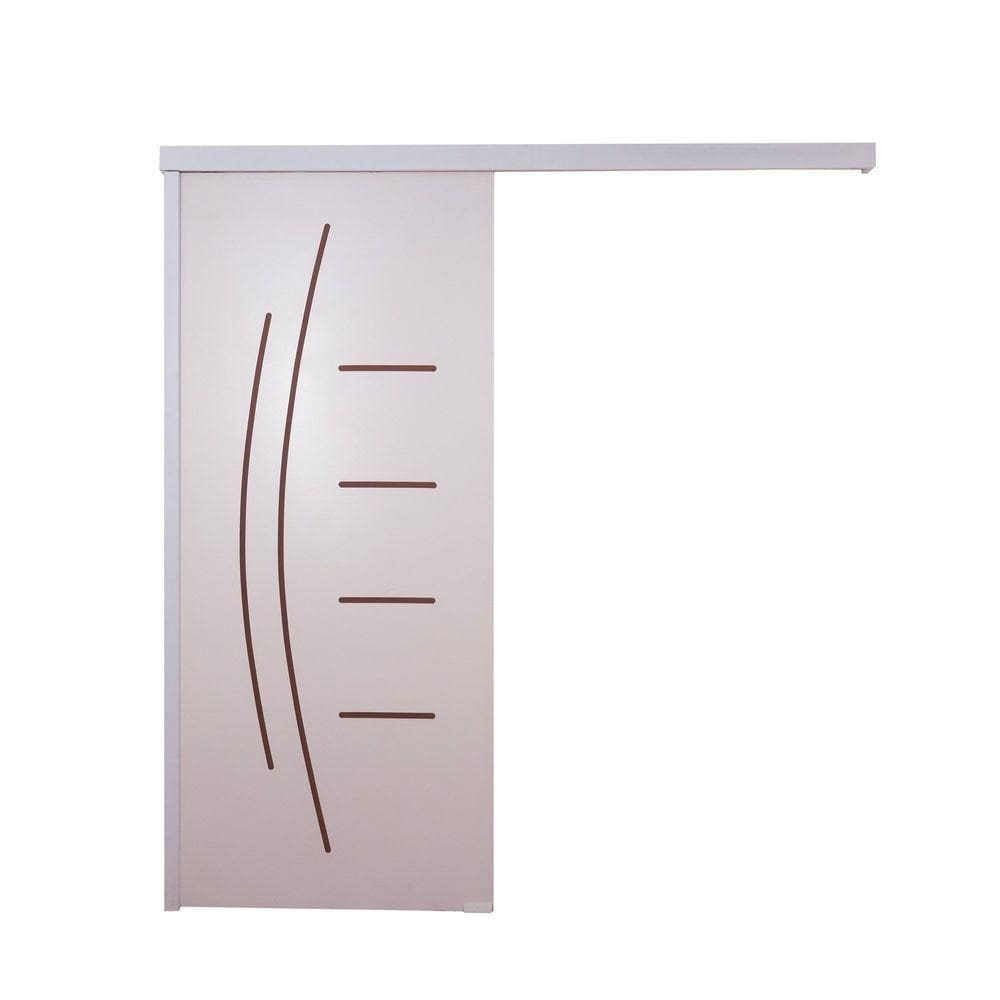 Porta De Correr Branco Prime Frisada Smille 210x80