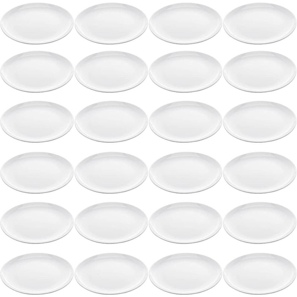 Kit 24 Pratos de Melamina Brancos para Restaurantes Hotéis Bares 25,5cm para Servir Lyor