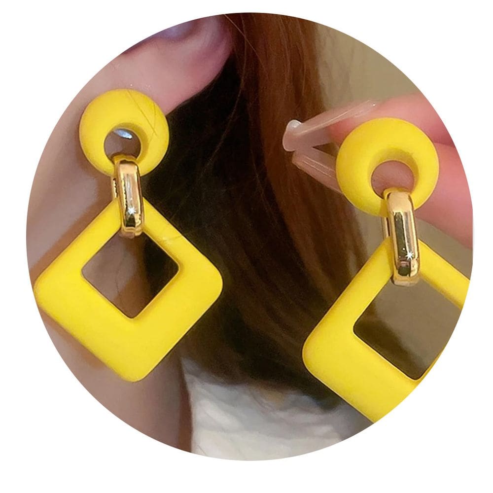 Brincos Femininos Pendentes de Gota Geométrica Luxo