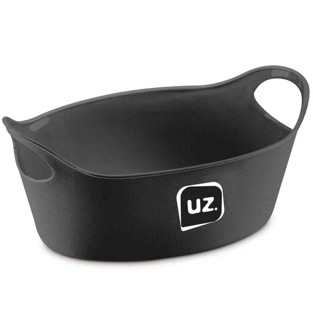 Kit 24 Cestos para Servir Batata Frita Preto 21x9cm Restaurante Bar Lancheria Uz Utilidades