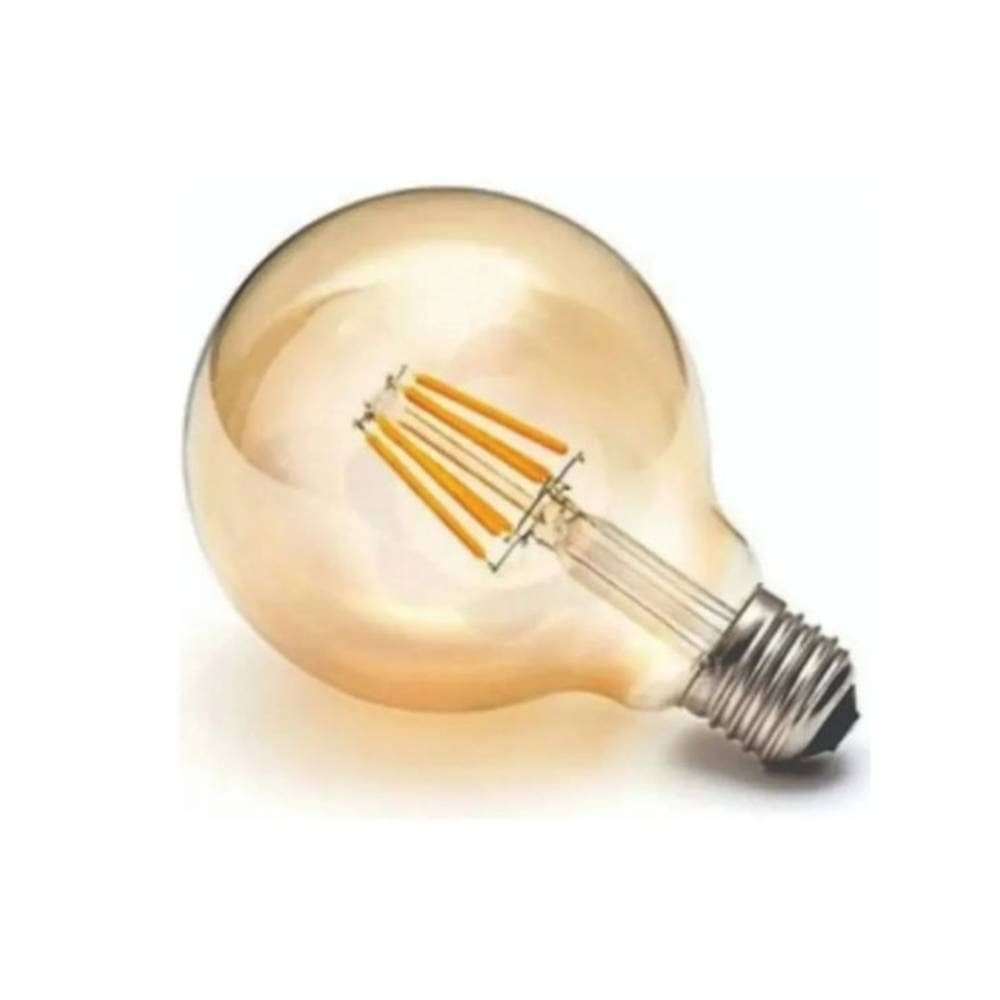 Lâmpada Led Filamento Ballon G95 4W E27 2200k Luz Quente Bivolt Decoração