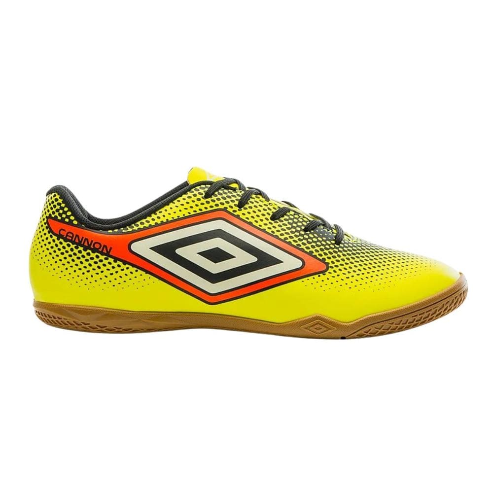 Chuteira Umbro Cannon Futsal Masculino Amarelo Laranja