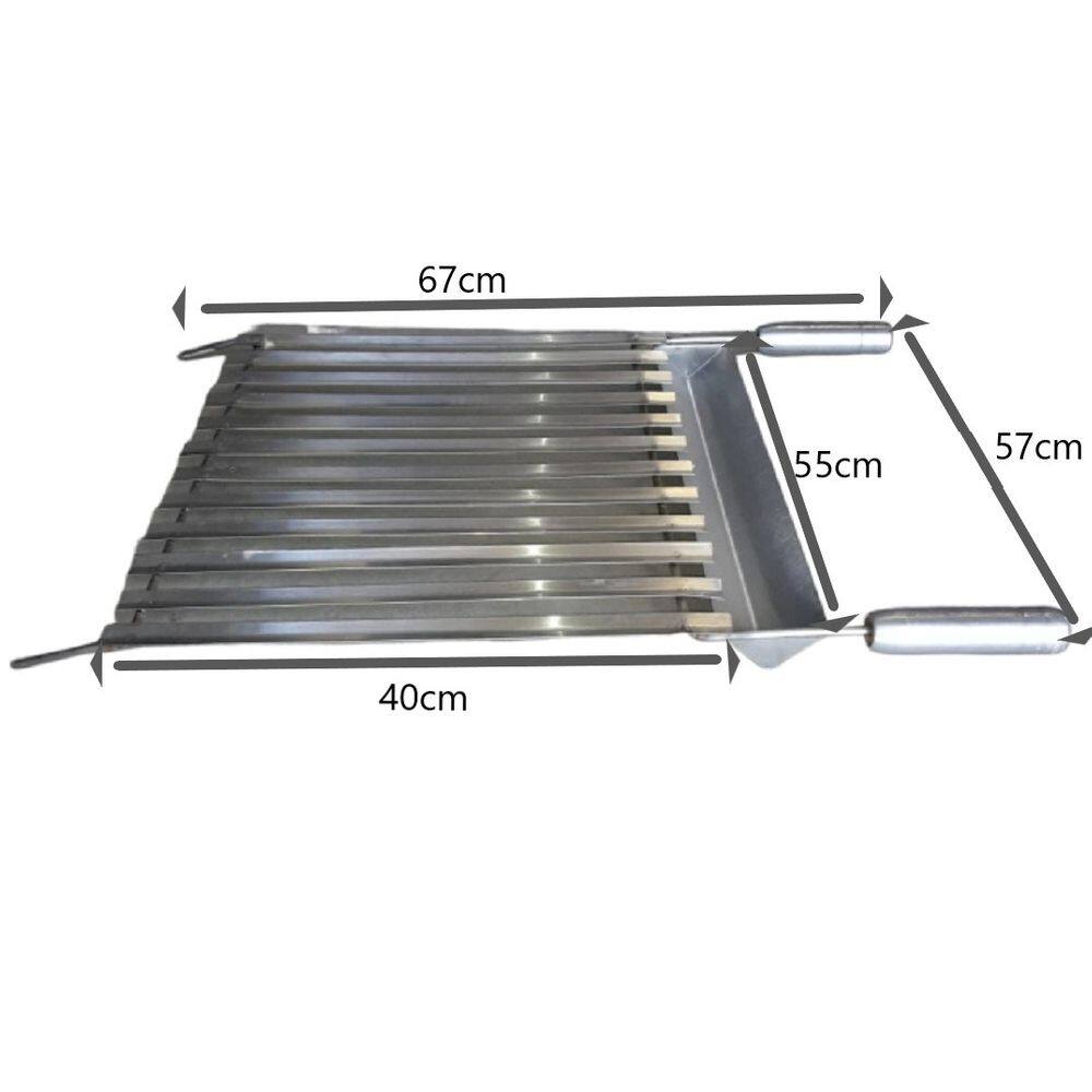 Grelha de inox argentina  55X40CM - ARTEINOXX