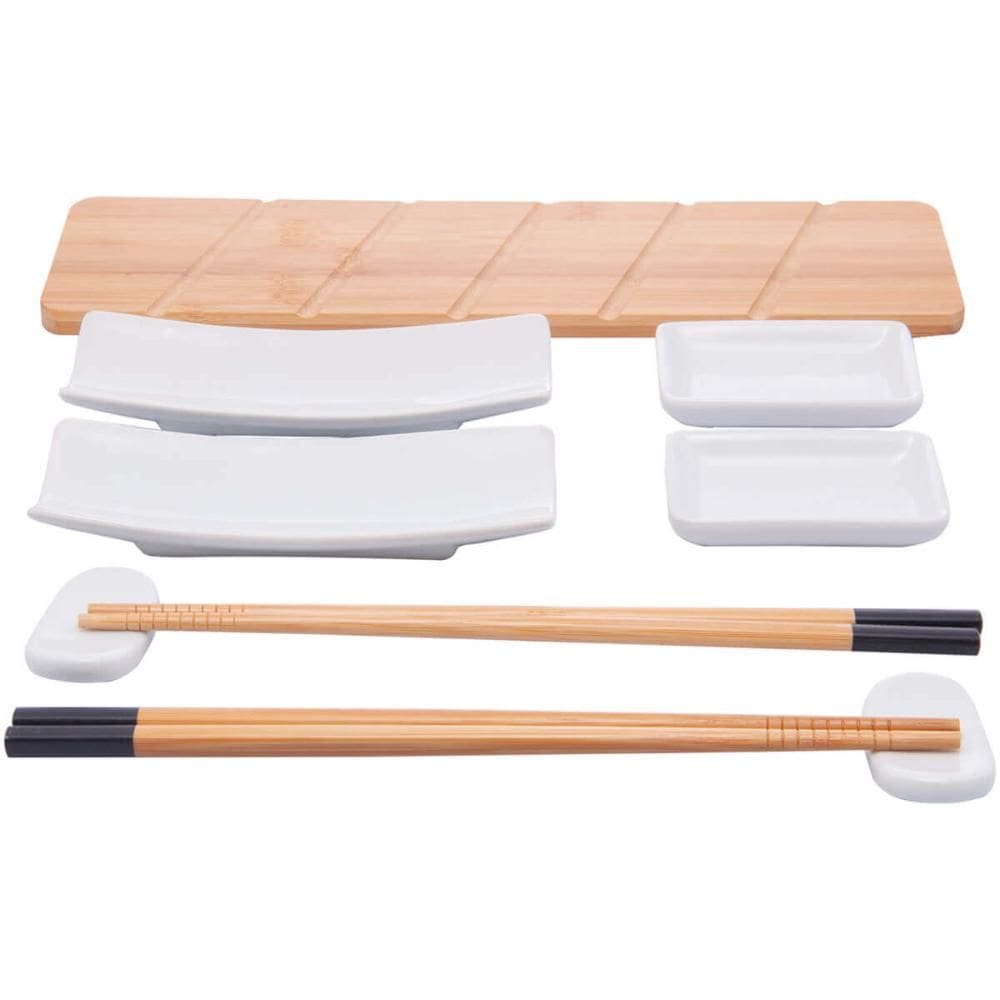 Conjunto de 12 Kits para Sushi 9 peças cada Bambu Cerâmica N