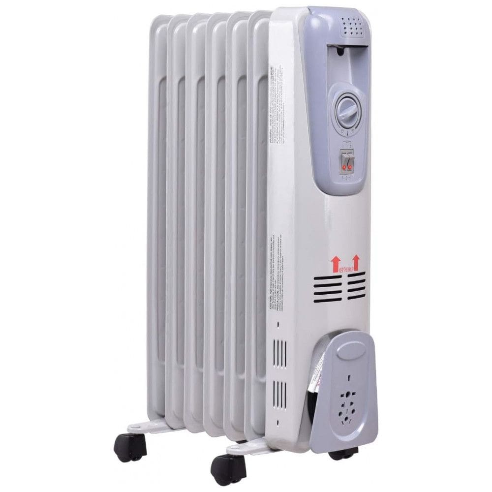 Aquecedor Elétrico a Óleo com 3 Modos, Proteção Contra Superaquecimento e Silencioso, 1500W 110V, GOFLAME, Branco