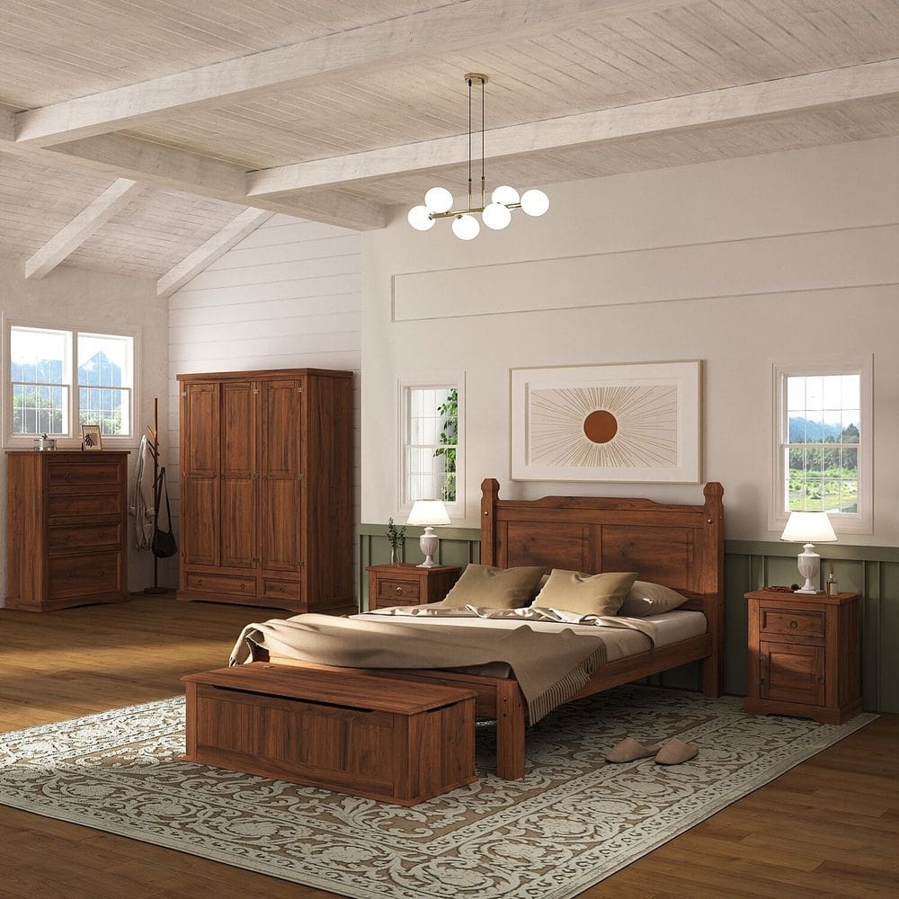 Armário 3 Portas 2 Gavetas Acapulco Cera Acapulco