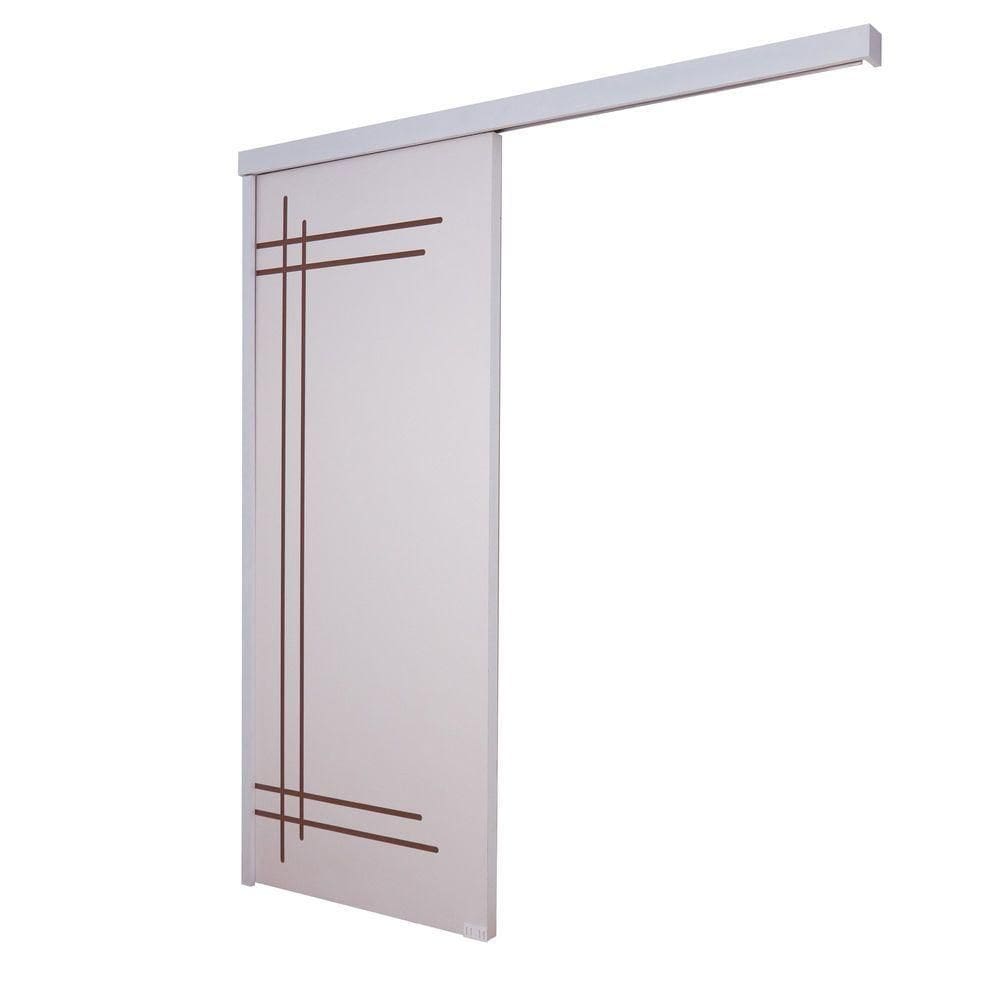 Porta De Correr Branco Prime Frisada F05 210x80