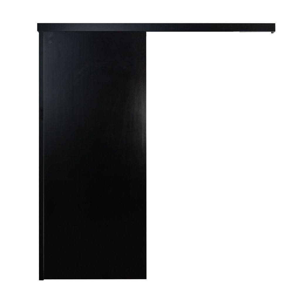 Porta De Correr Laqueada Preta 210x80