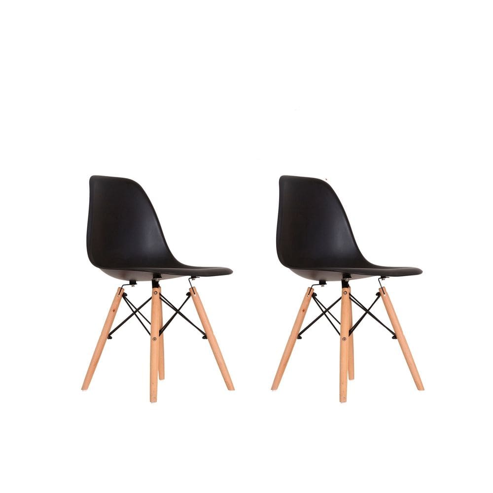 Cadeira Eames Charles Eiffel Duas Preta