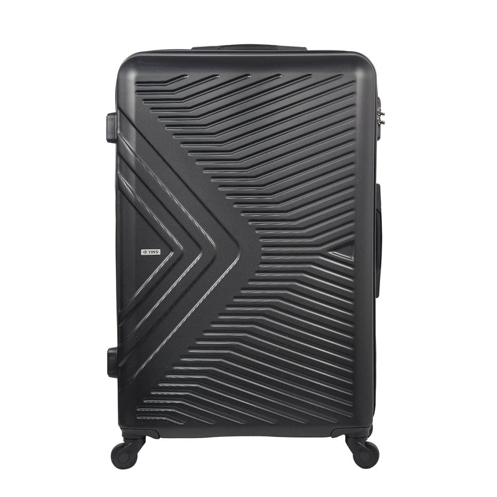 Mala de Bordo Pequena para Viagem em Abs Yins 21147 Rodas Giro 360º Cadeado Integrado Preto