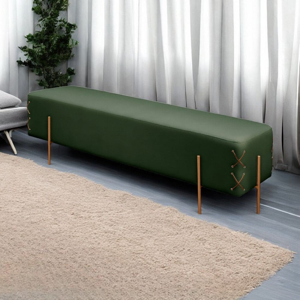 Recamier Banco Luxo Eros Sala de Estar Verde