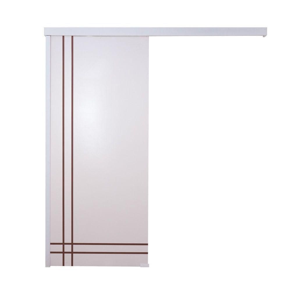 Porta De Correr Branco Prime Frisada F06 210x90
