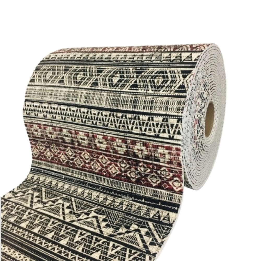 Tapete Tropical Tribal Vinho 43Cm X 1M Kapazi
