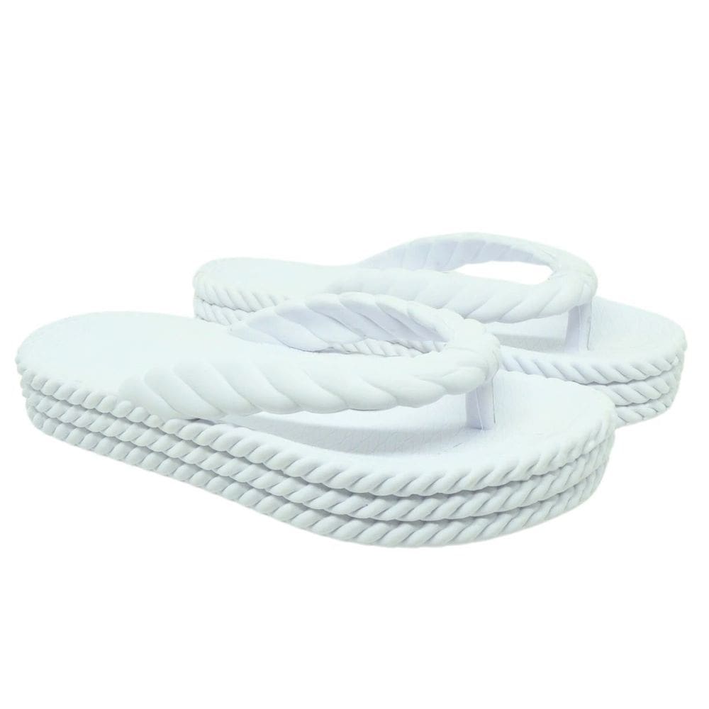 chinelo de dedo feminino trançado nuvem antiderrapante confortável