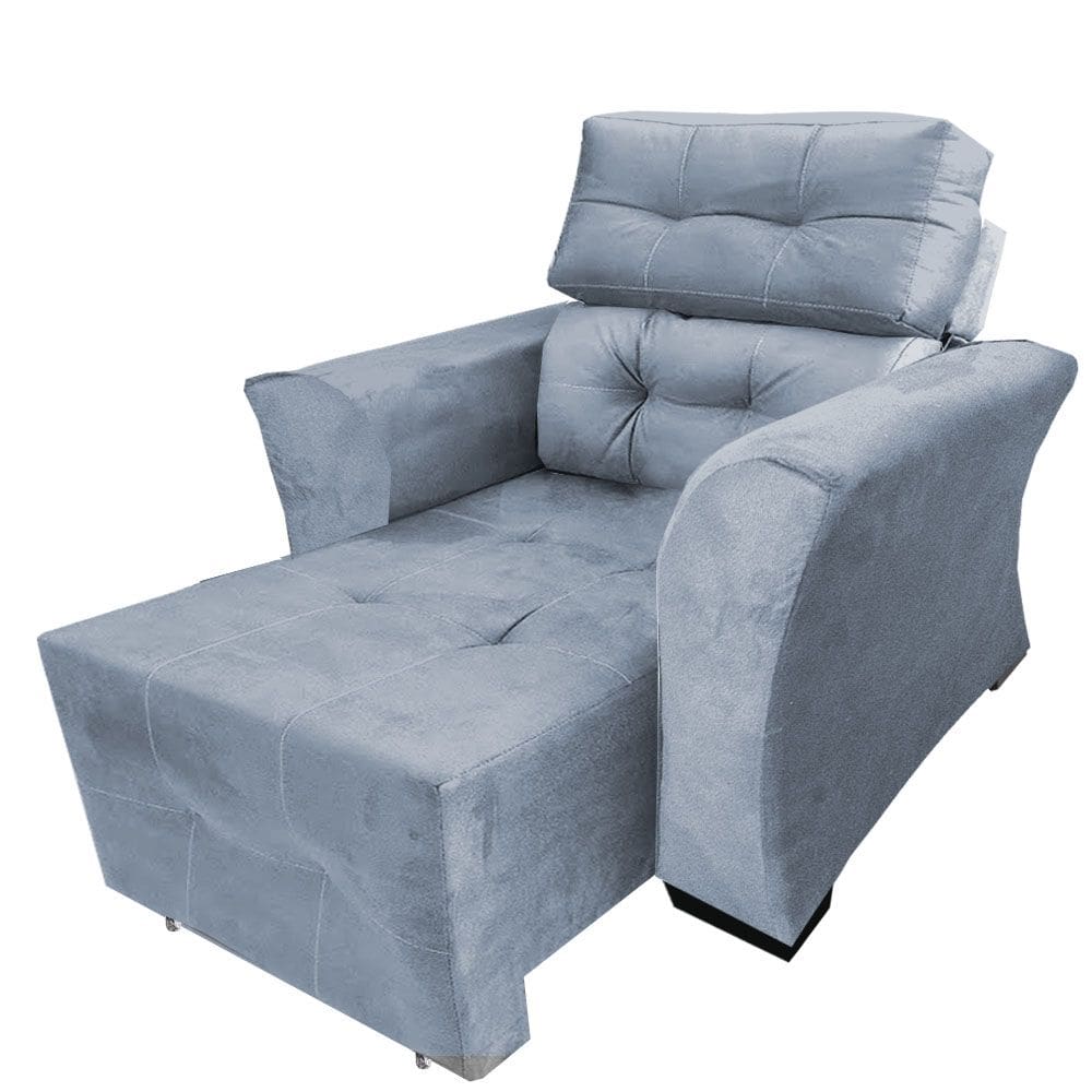 Poltrona Do Papai Reclinável Retrátil Amamentação Grécia Graffite