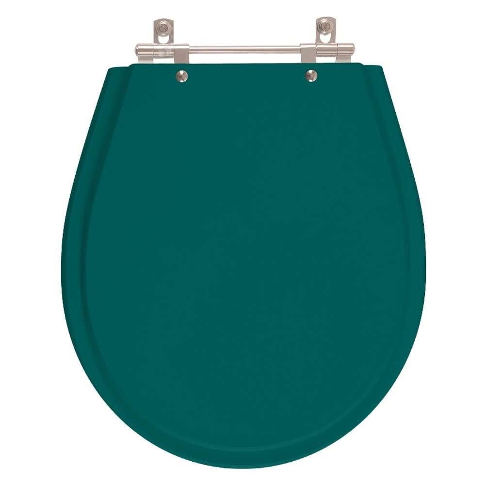 Assento Sanitario Poliester Com Amortecedor Avalon Verde Amazonia Para Vaso Ideal Standard