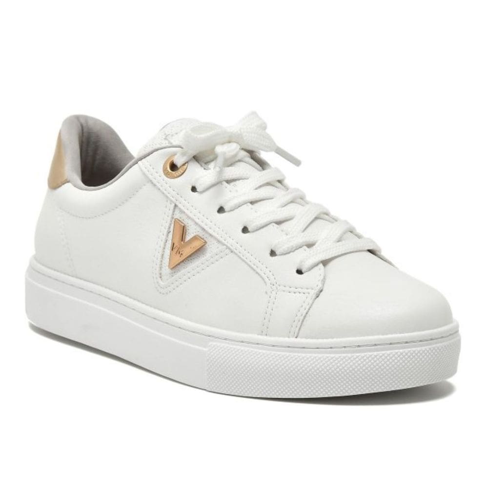 Tênis Via Marte Casual Feminino Branco Bronze